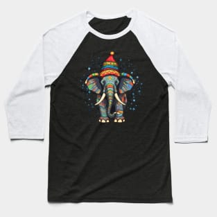 Elephant Christmas Baseball T-Shirt